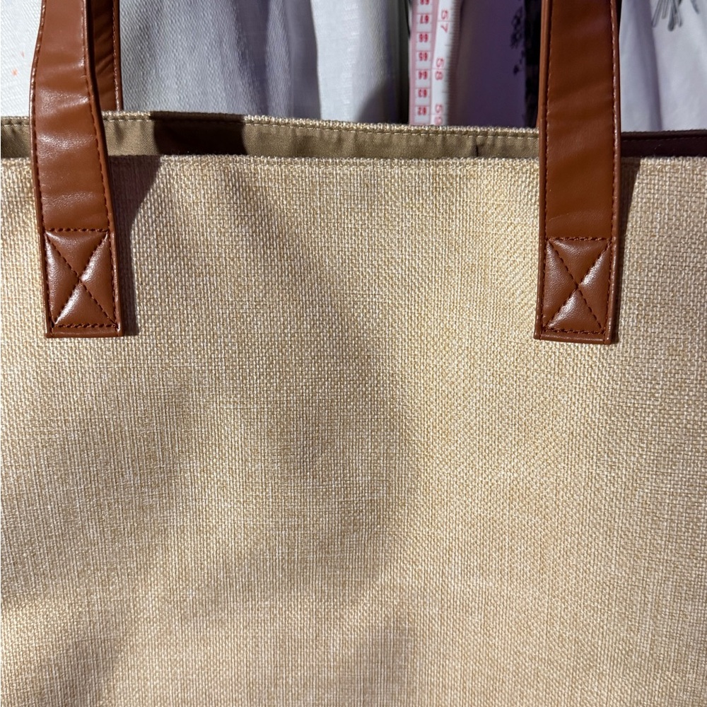 Weekend Vibes Tan Tote Bag - Picture 5 of 7